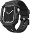 GELISHI Bands Compatible with Apple Watch 9/8/7 45mm, Rugged Men Sport Band with Protective Case for Apple Watch SE 44mm Series 6/5/4/3 42mm...