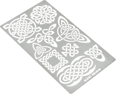 Aleks Melnyk No.37 Metal Journal Stencils, Pyrography Celtic Patterns, Celtic Knot, Viking Stencils, Wood Burning Templates, Wood Carving, Bullet ...