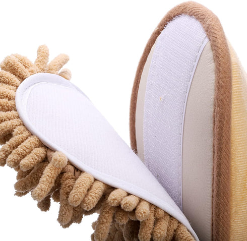 Bekith 2 Pairs Microfiber Cleaning Mop Slippers, Washable Detachable Mop Slippers for Floor Cleaning, House Mop Shoes Men and Women Dusting Slippe...