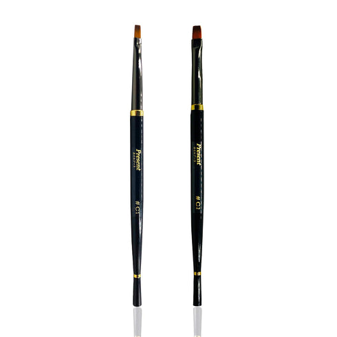 Present by BNP 1 Pc Black Nail Art Tool Brush Polish Acrylic Gel UV Design Adhesive Liner Pen for Manicure Beauty Nail Acrylic Nails (C2)...