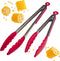 StarPack Premium Silicone Kitchen Tongs Set of 2 (9-Inch & 12-Inch) - Stainless Steel with Non-Stick Silicone Tips, High Heat Resistant to 480°F, ...