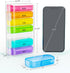 ZIKEE 7 Packs Extra Large Pill Organizer, Portable Pill Box 7 Day for Pocket, Purse, Weekly Pill Case with Dual-Protection Design, Pill Container ...
