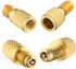 15 Pcs R134a Refrigerant Tank Adapters 1/4" to 1/2" R134a 1/2" to 1/4" Brass Adapter Connector R134a Adapter with Valve Core Washer Gasket Valve C...