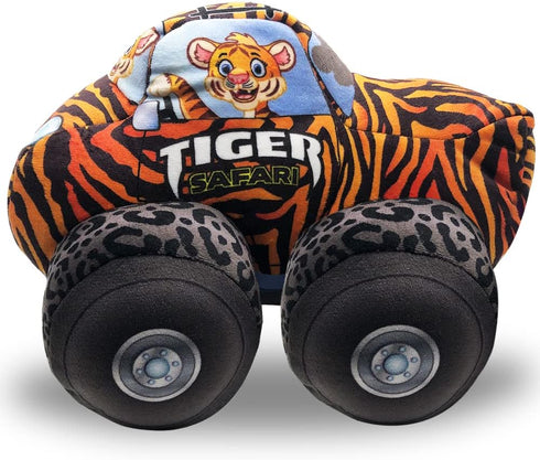 ArtCreativity Safari Plush Monster Truck, 8 Inch Big Monster Truck Stuffed Toy, Cool Animal-Themed Design, Soft Car Toys for Toddlers Car Stuffed ...