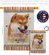 Breeze Decor Sesame Shiba Inu Happiness Garden Flag Dog Puppy Spoiled Paw Canine Fur Pet Nature Farm Animal Creature House Decoration Banner Small...