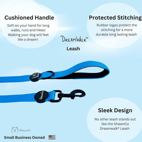 ShawnCo Dream Walk Dog Leash- Premium, Nylon Pet Leash with Soft Neoprene Handle for Small, Medium and Large Dogs (Orchid, Medium/Large)...