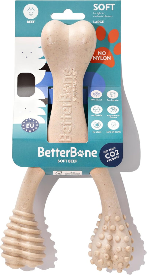 All-Natural, Nylon-Free Dog Chew Toys - Soft Density - Ideal for Light to Moderate Chewers - Non-Toxic, Promotes Dental Health, Splinter-Resistant...
