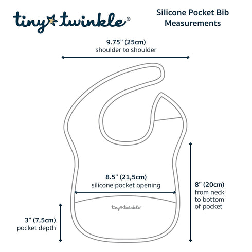 Tiny Twinkle Dinosaur Green Silicone Pocket Bib 2pk, 1 EA...