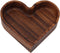 Pssopp Wooden Serving Platter, 14.5x14.5cm Heart Shape Smooth Textured Elegant Nonslip Table Tray for Tea Food Snack Kitchen Utensils (Heart 14.5x...