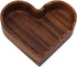 Pssopp Wooden Serving Platter, 14.5x14.5cm Heart Shape Smooth Textured Elegant Nonslip Table Tray for Tea Food Snack Kitchen Utensils (Heart 14.5x...