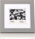 Gallery Solutions - 8"x8" Flat Grey Wall Frame - Double White Mat - Wall/Wall Mount Display - Perfect Fit for 5"x5" Photos - Versatile Mounting Op...