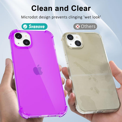 for iPhone 14 Case Clear, Neon Bright Vibrant Color, Transparent Jelly Protective Silicone Phone Case Design for Women Girly Cute, Thin Slim Soft ...