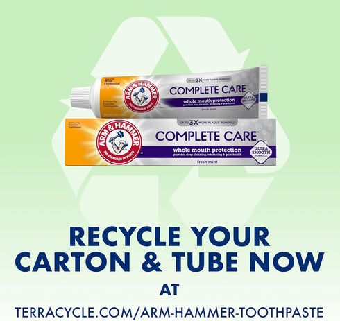 Arm & Hammer Complete Care Toothpaste, Fresh Mint Flavor, Whole Mouth Protection, 6.0oz (4-Pack)...