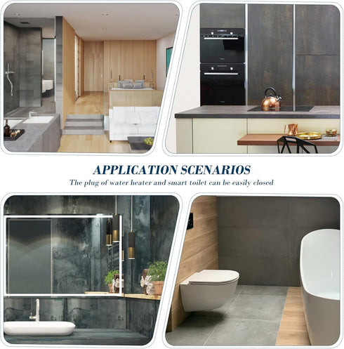 Flip Weatherproof Cover Outlet Cover, 2- Gang Wall Socket Face Plate Panel Box, Outdoor Receptacle Cover Protector, Black...