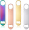 4 Pcs Heavy Duty Stainless Steel Flat Bottle Opener Bartender 7 Inch Solid Beer Opener for Bar Kitchen Wedding Birthday Party(Laser, Gradient Pink...