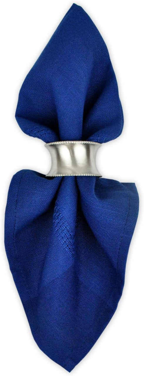 DII Decorative Assorted Silver Napkin Ring Set, One Size, Beaded Silver, 6 Count...