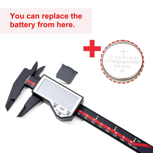Digital Caliper, 0-6" Electronic Caliper Auto - Off Feature with Large LCD Screen Vernier Caliper Conversion Measuring Tool for Length Depth Inner...