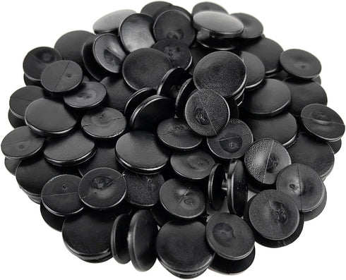 50 Pcs Buckle Plastic Button, 0.45 Inch Black Plastic Buttons for DIY Shoe Back Decoration Shoe Decoration Accessories Wristband Charms DIY Decora...