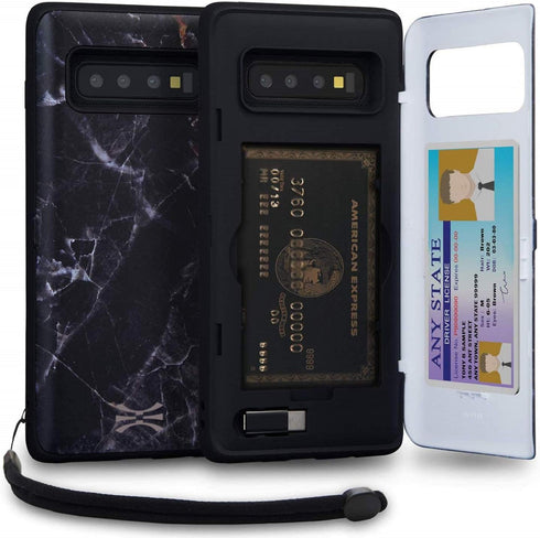 TORU CX PRO Case for Galaxy S10 Plus, with Card Holder | Slim Protective Cover with Hidden Credit Cards Wallet Flip Slot Compartment Kickstand | I...