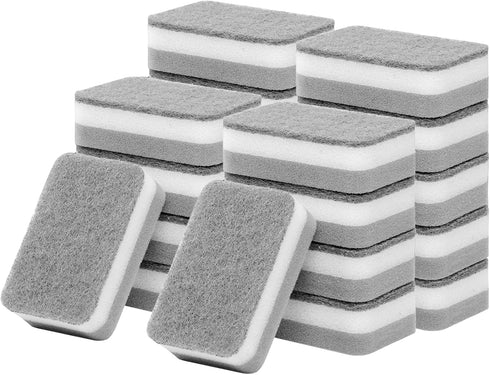 Sponge Individually Wrapped, Kitchen Dishwashing Sponges Bulk, Non Scratch Dishes Scouring Pad, Odor-Free Cleaning Sponge Wipes Scrubber Suitable ...