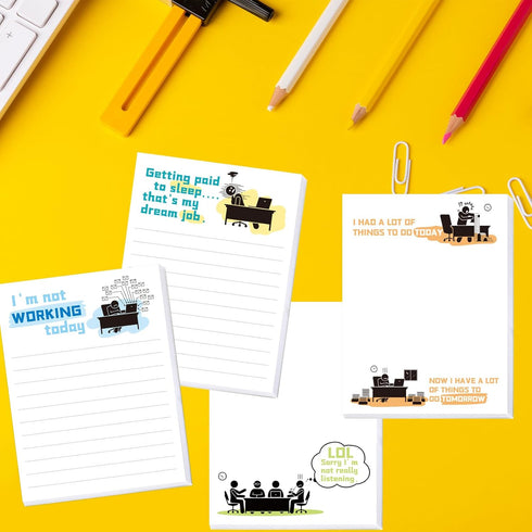 Funny Notepads for Coworkers Novelty Note Pads Humor Memo Pads for Work Sarcastic Gifts To Do List Staff Supplies 4Pcs...
