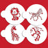 Designer Stencils Jungle Animals Cookie, Beige/Semi-Transparent, Fits 3" circle...