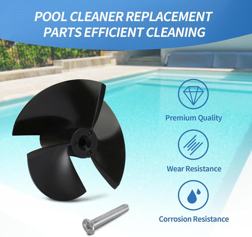 9995266-R1 Impeller with Screw for Dolphin Maytronics Automatic Pool Cleaner, Compatible with Edge/M4/M5/M400/M500/Nautilus/Apollo/Apollo Plus/Pre...
