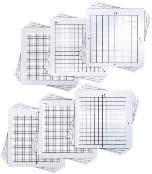 24 Pads Graph Paper Sticky Note Pads 600 Sheets 3 x 3 Inch Mini Graph Pads Adhesive Grid Variety of X Y Axis Coordinate Grid Notepad for Office Sc...