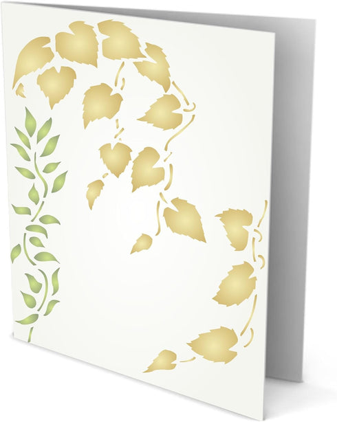 Leaf Stencil, 3.25 x 4 inch - Leaves Vines Stencils for Painting Cards...