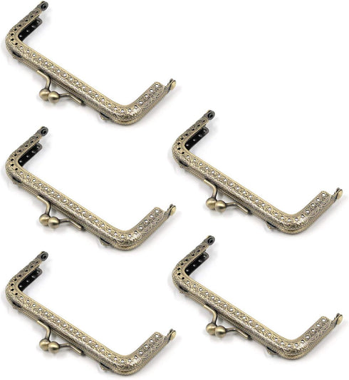 T Tulead Purse Frame Kiss Clasp Lock Iron Bag DIY Frame 4.13" Wallet Frame Clasp Pack of 5...
