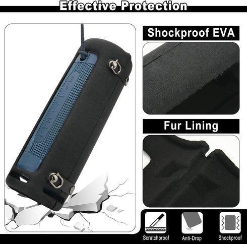 TXEsign Hard Travel Speaker Cover Compatible with Sony SRS-XB23 Extra BASS Wireless Bluetooth Speaker, EVA Carrying Case Cover Portable Protective...