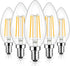 Brightever Candelabra E12 LED Light Bulbs 60W Equivalent, 5-Pack B11 6W Chandelier Light Bulbs, 620Lm 2700K Warm White Candle Lightbulbs for Wall ...