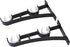 AddGrace Double Curtain Rod Brackets Set of 4 for Drapery Rod Window Hardware Rod Holders (Black)...