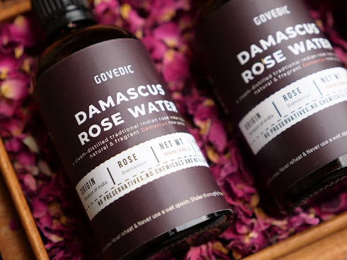Govedic Rose Water for Cooking, Baking, Cocktails | 100% Food Grade Rose Water | Face & Hair Care | Steam-Distilled Edible Damask Rose | 100 ml 3....