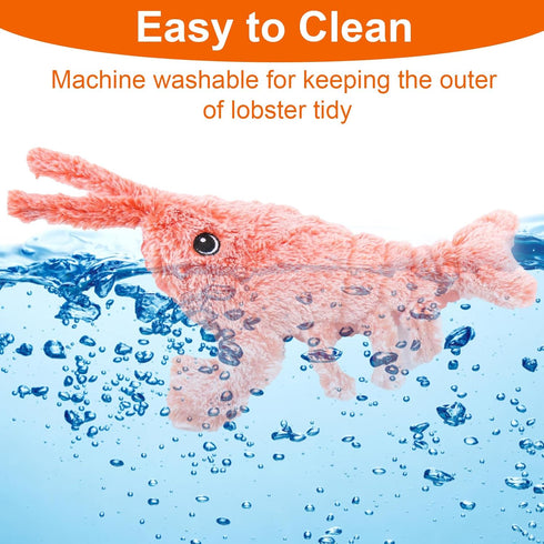 Mity rain Interactive Dog Toys, Wiggly Lobster Dog Toy to Keep Them Busy, Moving Dog Toys for Indoor&Outdoor, Rechargeable Floppy Pet Toys for Sma...