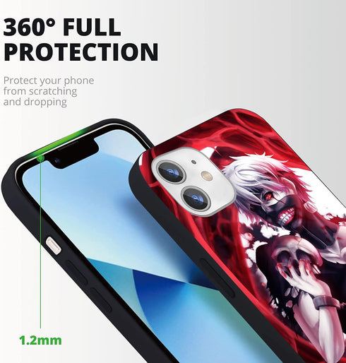 Compatible with iPhone 11 Case, Full Body Protection Shockproof Protective Phone Case Slim Thin Cover (Anime-Tokyo-Ghoul-Comic-6)...