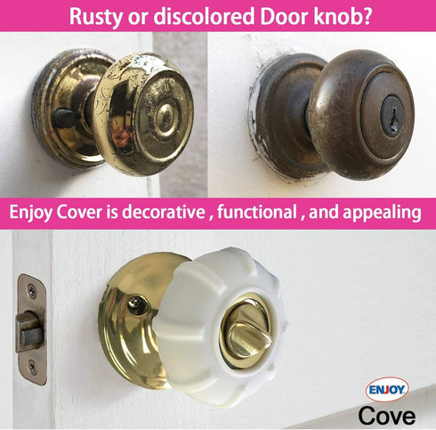 Enjoy Cover - Door Knob Cover Grips Non Slip Arthritis & Senior Living Aids Grippy Easy Open Decorative. Simple Functional Effective Solution- 4 P...