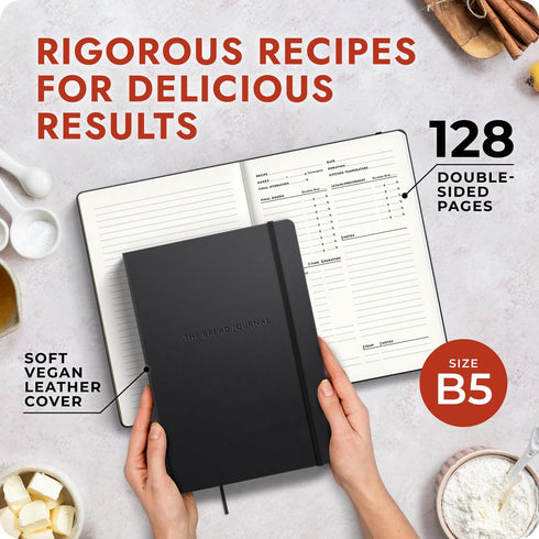 Bakers Recipe Book to Write in Your Own Recipes & Record Details - Bread Making Recipe Journal for Own Recipes - Gifts for Bread Bakers - Soft Veg...