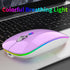 Uiosmuph LED Wireless Mouse, G12 Slim Rechargeable Wireless Silent Mouse, 2.4G Portable Optical Computer Mice with USB Receiver and Type C Adapter...