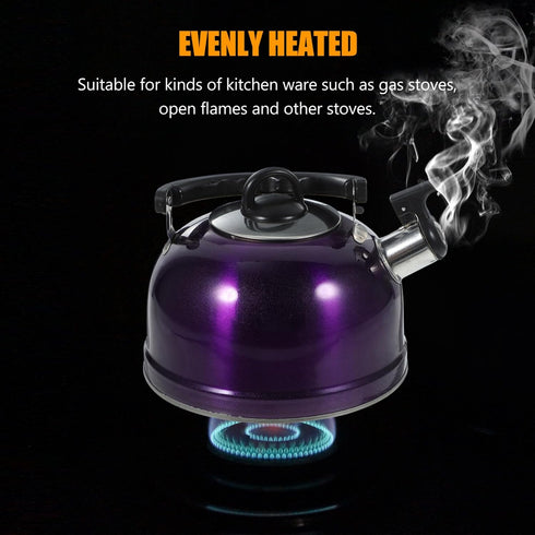 ABOOFAN Stovetop Whistling Tea Kettle 3L Stainless Steel Hot Water Fast Boiling Teapot with Ergonomic Handle Coffee Kettle Hot Water Boiler for Ho...