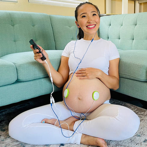 Premium Award-Winning Baby Bump Headphones; #1 Pregnancy Speakers to Play Music, Sound and Talk to Your Baby, White...