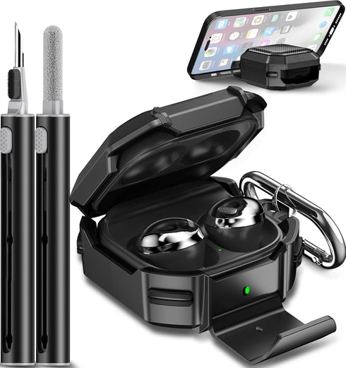 for Samsung Galaxy Buds 2 Pro/Buds 2 Case/Buds Pro Case/Buds Live Case/Buds FE Case (2023) Carbon Fiber Case Cover, with Safety Lock,Doubles as a ...