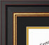 Golden State Art, 8x10 Document Frame for 6x8 Diploma/Certificate/Picture, Black Gold & Burgundy Color. Includes Double Mat, Real Glass (Black Ove...