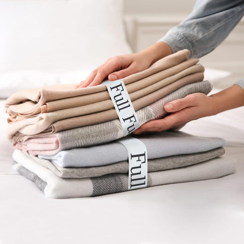 Sheet Organizers and Storage Bands - Elastic Bed Sheet Straps/Sheet Storage Organizer for Linen Closet, 4 Pieces (Twin)...