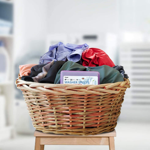 Travel Laundry Detergent Sheets Fresh Scent–Easy to Use, More Convenient than Liquids, Powders, Pods and Pacs – Enyur washer sheets - 64 Loads / 2...