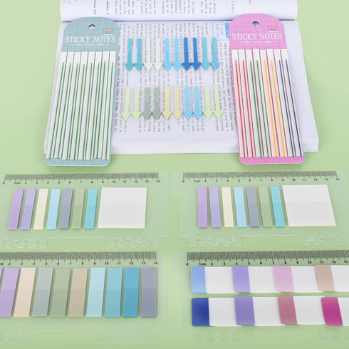 BAYTORY 1400 Sheets Transparent Sticky Index Tabs, Clear Sticky Notes Page Book Markers, Writable and Repositionable File Tabs Flags, Label Sticke...