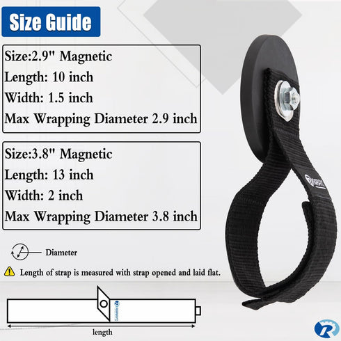 Heavy Duty Magnetic Tool Holder - Super-Strong Magnetic Storage Hooks - Versatile Magnetic Strap and Hanger for Garage Organization...