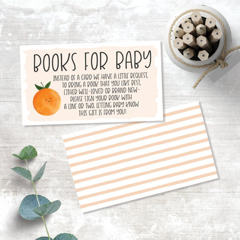m&h invites 50 Little Cutie Books for Baby Shower Request Cards - Invitation Inserts - Gender Neutral or Girl Baby Shower...