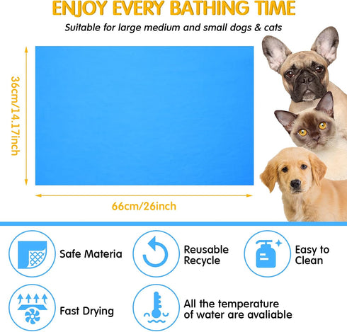 Tatuo 3 Pieces Pet Absorbent Towel Dog Bath Towel 25.2 x 16.34 Inch Dog Quick Drying Towel Pet Shower Towel Cat Grooming Towel Machine Washable Su...