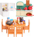 Dollhouse Furniture Set for Kids Toys Miniature Doll House Accessories Pretend Play Toys for Boys Girls & Toddlers Age 3+ with Kitchen...